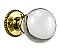 Antique Glass Ball and Cast Brass Door Knobs and Rosettes by P. & F. Corbin - Circa 1923
