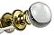 Antique Glass Ball and Cast Brass Door Knobs and Rosettes by P. & F. Corbin - Circa 1923