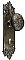 Antique Cast Iron Door Knob Set in "Tunis" by Barrows Lock Co. - Circa 1920