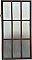 Antique 48” x 93-1/2” Quartersawn Oak Frosted Window Panel - Circa 1890
