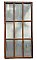 Antique 48” x 93-1/2” Quartersawn Oak Frosted Window Panel - Circa 1890
