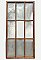 Antique 48” x 93-1/2” Quartersawn Oak Frosted Window Panel - Circa 1890
