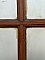Antique 48” x 93-1/2” Quartersawn Oak Frosted Window Panel - Circa 1890