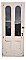 Antique Arched Glass Exterior Cottage Door - Circa 1880
