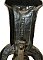 Pair of Antique "Peerless" Iron Hammered Finish Arts & Crafts Fireplace Andirons