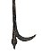 Antique Large Hand Forged Iron Fireplace Poker Tool