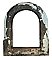 Antique Cast Iron Fireplace Frame Horseshoe Classic Arch Small - Circa 1890