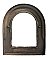 Antique Cast Iron Fireplace Frame Horseshoe Classic Arch Small - Circa 1890