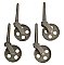 Set of 4 Antique Industrial Cast Iron Furniture Wheels or Casters - Circa 1880