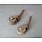 Set of 2 Antique Wooden Wheel Casters