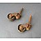 Set of 2 Antique Steel Base and Bronze Wheel Casters