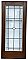 Antique 35-7/8" wide x 83-1/2" Leaded Gumwood French Door - Circa 1920