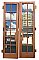 Antique Pair of Mahogany French Doors With Hardware - Circa 1920