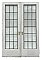 Pair of Antique 59-3/4" wide x 83-3/8" high Leaded French Doors - Circa 1920