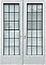 Pair of Antique 56" wide x 83-3/8" high Leaded French Doors - Circa 1920
