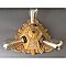 Antique "Lincoln" Polychrome Art Deco 3-Light Ceiling Fixture Circa 1930
