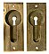Pair of Antique Cast Bronze Pocket Door Flush Escutcheon Cup Pulls by Norwalk Lock Co. - Circa 1890