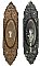Pair of Antique Wrought Bronze "Mura" Pattern Flush Escutcheon Plates by Reading Hardware Co. - Circa 1899