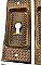 Set of Four Antique Cast Bronze Pocket Door Flush Escutcheon Pulls in "Burmese" Design by Russell & Erwin - Circa 1887