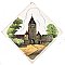 Antique German Fireplace Tile Set of 3 - Regensburg Bavaria