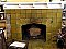 Antique Gold 6" x 6" Fireplace Tile - Matte Mottled Gold Glaze - Circa 1915