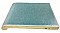 Antique Hull Bullnose Trim Mud Cap Tile - Matte Blue Glaze - Circa 1910
