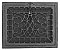 Antique Cast Iron Wall Mount Heat Grate or Register With Carved Raised Face - Sandblasted & Primed With Louvers - Circa 1890