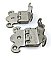 Antique Pair of Nickel 3/4" Offset Nickel Plated Icebox Hinges