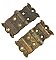 Antique 1/2" Offset Ornate Icebox Hinge Pair