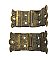 Antique 1/2" Offset Ornate Icebox Hinge Pair