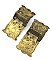 Antique 1/2" Offset Ornate Icebox Hinge Pair