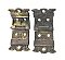 Antique 1/2" Offset Ornate Icebox Hinge Pair
