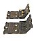 Antique 1/2" Offset Ornate Icebox Hinge Pair