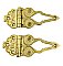 Antique Pair of 1/2" Offset Cast Brass Icebox Hinges - Circa 1880
