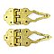 Antique Pair of 1/2" Offset Cast Brass Icebox Hinges - Circa 1880