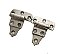 Antique Pair of Nickel 3/8" offset Icebox Hinges
