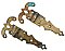 Antique Pair of Large Cast Brass Icebox Hinges