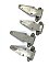 Antique Set of 4 Nickel Plated 3/4" Offset Icebox Hinges