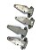 Antique Set of 4 Nickel Plated 3/4" Offset Icebox Hinges