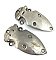 Antique Pair of Nickel Plated 3/8" Offset Icebox Hinges