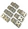 Antique Set of 7 Nickel Plated 5/8" Offset Icebox Hinges