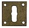 Antique Cast Bronze Square Flat Key Keyhole Escutcheon - Circa 1880