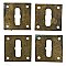 Antique Cast Bronze Square Flat Key Keyhole Escutcheon - Circa 1880
