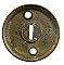 Antique Cast Bronze Flat Key Keyhole Escutcheon by Norwalk Lock Co. - Circa 1909