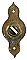 Antique Cast Bronze Flat Key Keyhole Escutcheon - Circa 1880