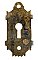 Antique Cast Bronze Keyhole Escutcheon or Cover - Circa 1880