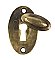 Antique Bronze Keyhole Drop Escutcheon or Keyhole Cover with Swinging Cover - Circa 1870