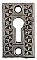 Antique Cast Iron Keyhole Escutcheon or Cover by Mallory & Wheeler Co. - Circa 1891
