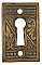 Antique Cast Bronze "Ceylon" Design Keyhole Escutcheon or Cover by P. & F. Corbin - Circa 1895