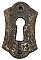 Antique Hemacite Keyhole Escutcheon or Cover by Dibble Manufacturing Co. - Circa 1886